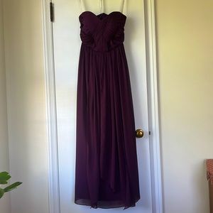 Azazie Grape Convertible Strap Bridesmaid Dress